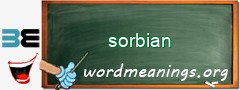 WordMeaning blackboard for sorbian